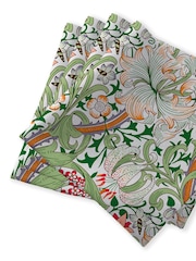 William Morris Gallery Golden Lily Pack of 4 100% Cotton Napkins - Image 1 of 2