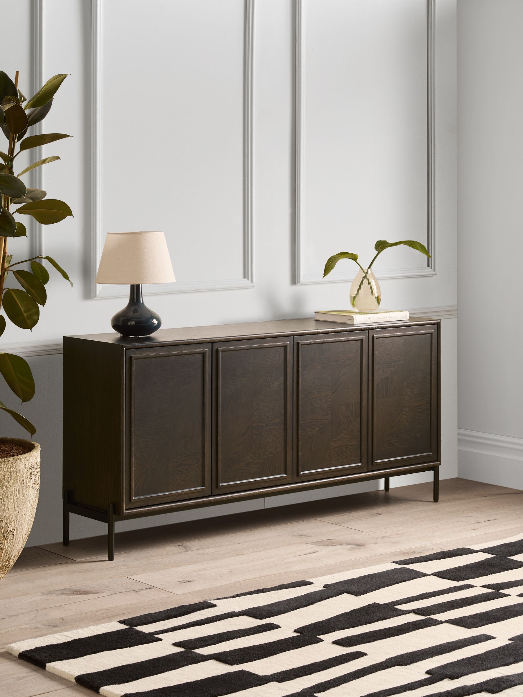 Buy Jasper Conran London Dark Oak Aden Large Sideboard from the