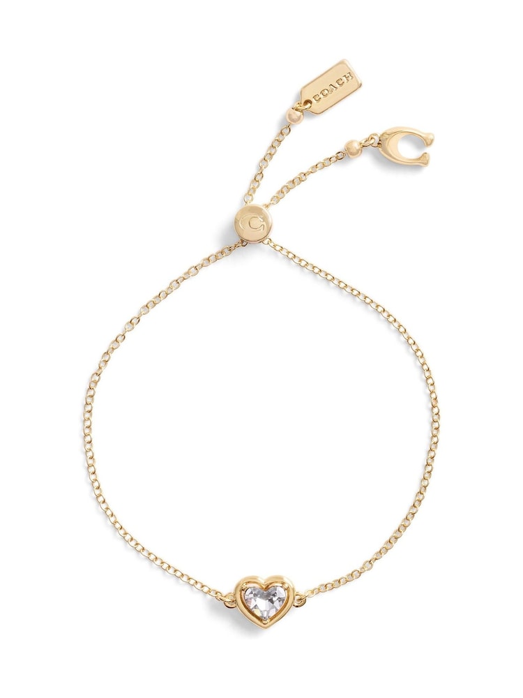 COACH Gold Tone Halo Heart Slider Bracelet - Image 2 of 3