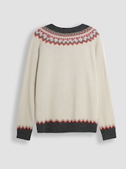 JoJo Maman Bébé Natural Mens Reindeer Jumper - Image 2 of 3