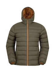 Mountain Warehouse Olive Green Seasons II Mens Water Resistant Padded Jacket - Image 1 of 5