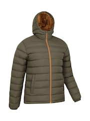 Mountain Warehouse Olive Green Seasons II Mens Water Resistant Padded Jacket - Image 2 of 5