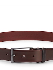 BOSS Brown Tanned-Leather Belt With Pin Buckle - Image 4 of 5
