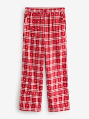 Red Check 100% Cotton Pointelle and Flannel Pyjamas - Image 6 of 10