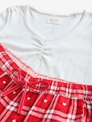 Red Check 100% Cotton Pointelle and Flannel Pyjamas - Image 7 of 10