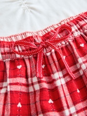 Red Check 100% Cotton Pointelle and Flannel Pyjamas - Image 8 of 10