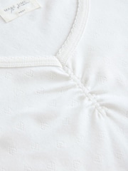 Red Check 100% Cotton Pointelle and Flannel Pyjamas - Image 9 of 10