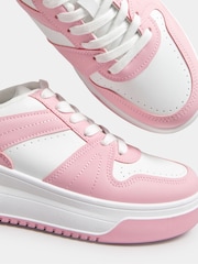 Yours Curve Pink Chunky Trainers In Extra Wide EEE Fit - Image 4 of 5
