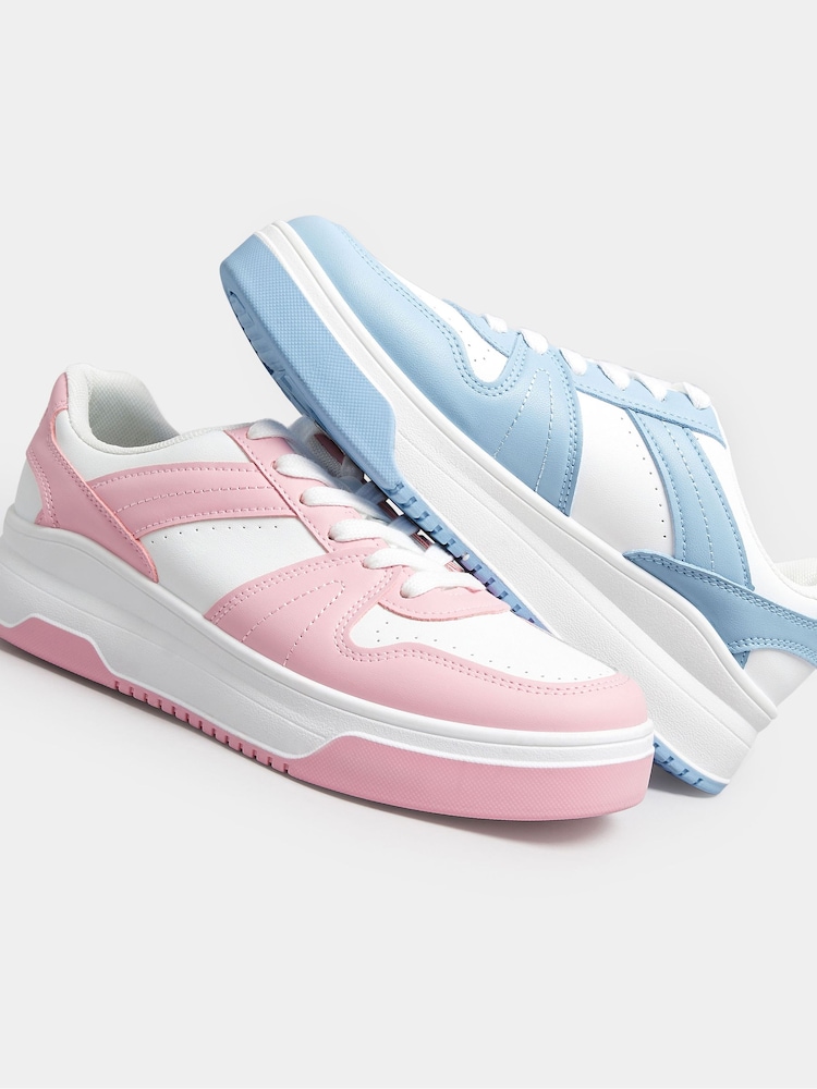 Yours Curve Pink Chunky Trainers In Extra Wide EEE Fit - Image 5 of 5