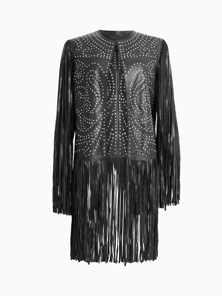 AllSaints Black Elias Gilet - Image 10 of 10