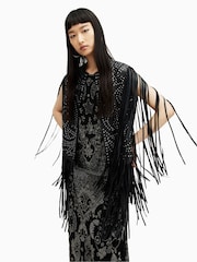 AllSaints Black Elias Gilet - Image 3 of 10