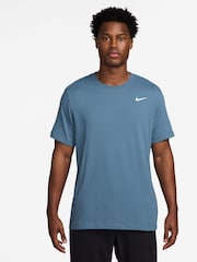 Nike Blue/White Dri-FIT Training T-Shirt - Image 1 of 3