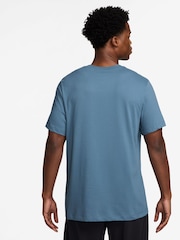 Nike Blue/White Dri-FIT Training T-Shirt - Image 2 of 3