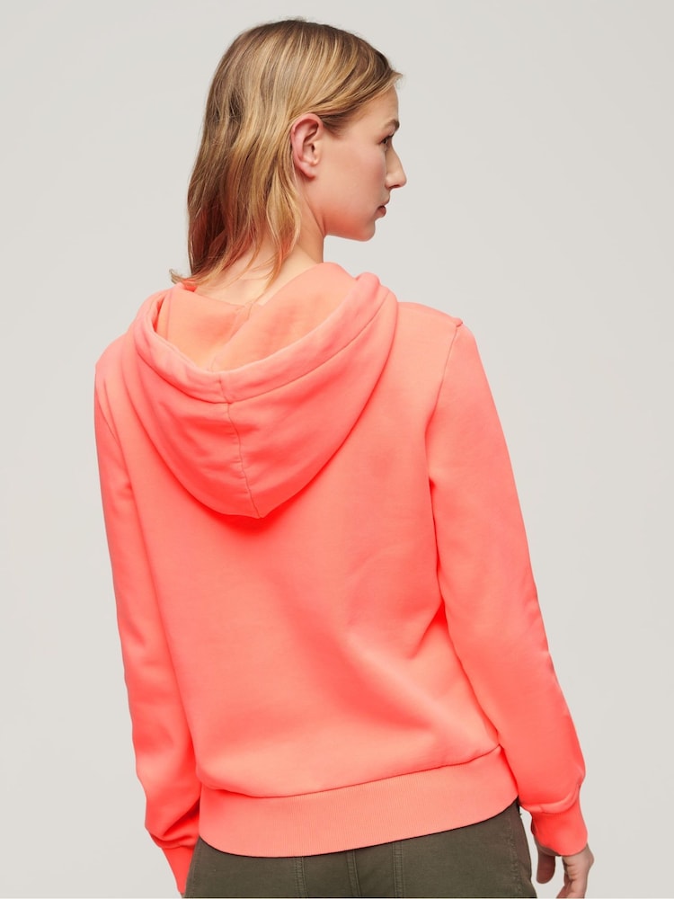 Superdry Pink Neon Graphic Hoodie - Image 2 of 3
