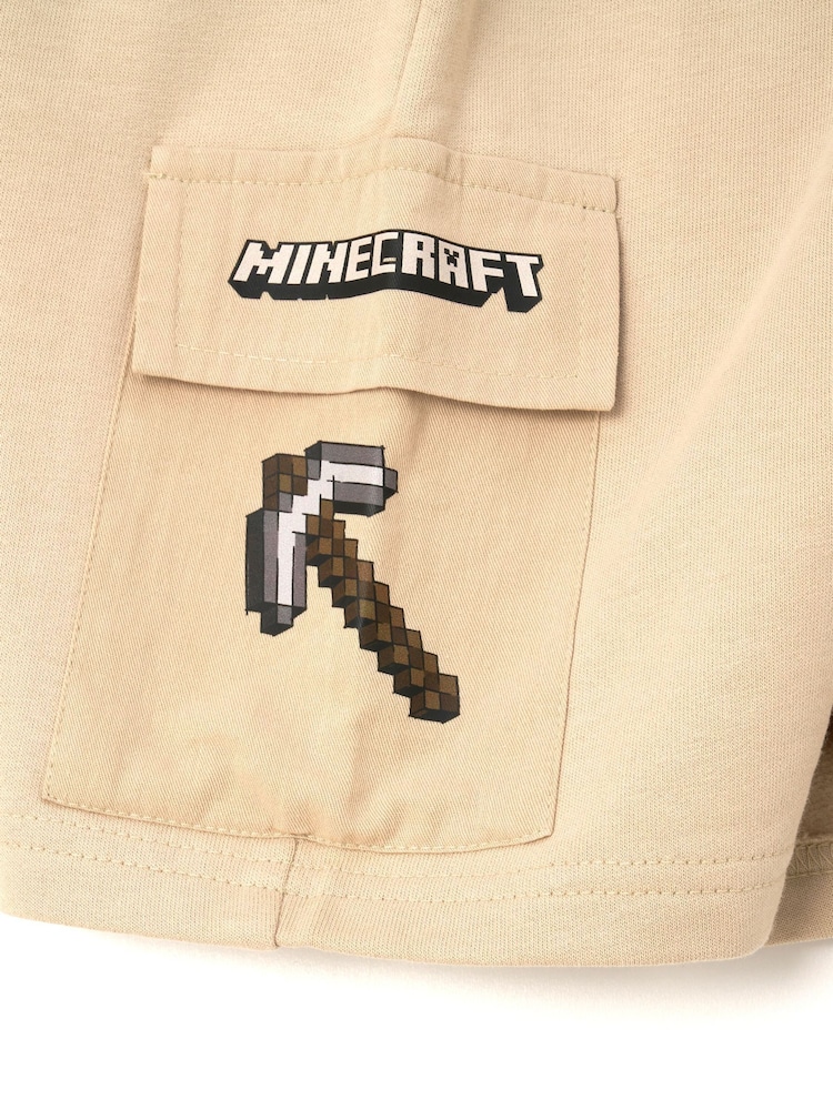 شورت من القطن 100% بجيوب مزيّن بطبعة Minecraft من Angel & Rocket - صورة 6 من 6