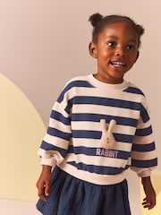 Navy Blue Long Sleeve Sweat Dress (3mths-7yrs) - Image 1 of 9