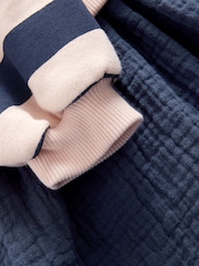 Navy Blue Long Sleeve Sweat Dress (3mths-7yrs) - Image 9 of 9