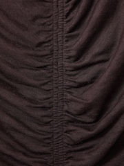 Reiss Chocolate Simone Lyocell-Wool Ruched Vest - Image 5 of 5