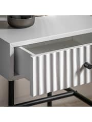 Gallery Home White Tetouan 1 Drawer Bedside Table - Image 3 of 6