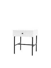 Gallery Home White Tetouan 1 Drawer Bedside Table - Image 5 of 6