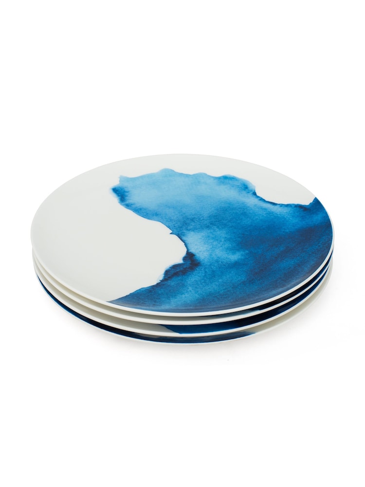 Rick Stein Set of 4 Blue Coves of Cornwall Dinner Plates - Image 1 of 4