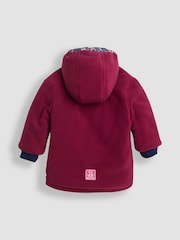 JoJo Maman Bébé Navy Blue Mouse Fleece Lined Jacket - Image 5 of 7
