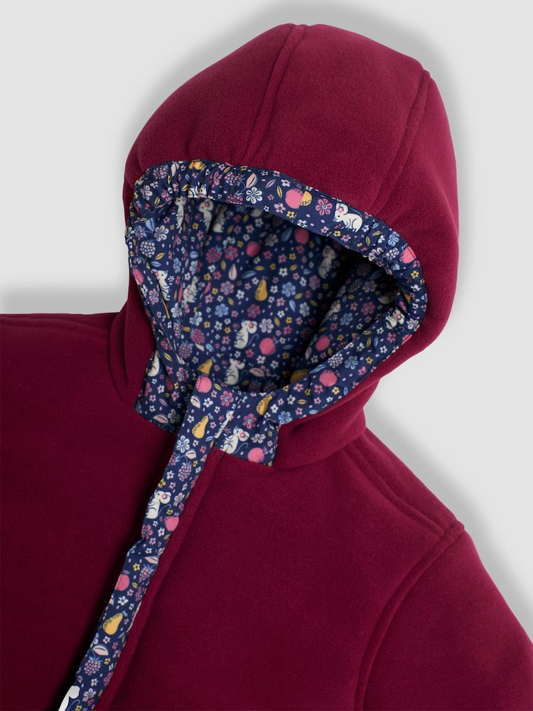 JoJo Maman Bébé Navy Blue Mouse Fleece Lined Jacket - Image 7 of 7