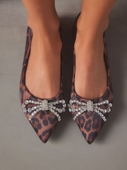 Leopard Forever Comfort® Point Jewel Ballerina Shoes - Image 3 of 9