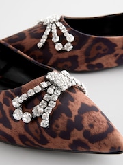 Leopard Forever Comfort® Point Jewel Ballerina Shoes - Image 7 of 9