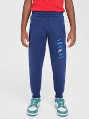 Nike Blue Club Fleece Stack Logo Joggers - Image 1 of 6
