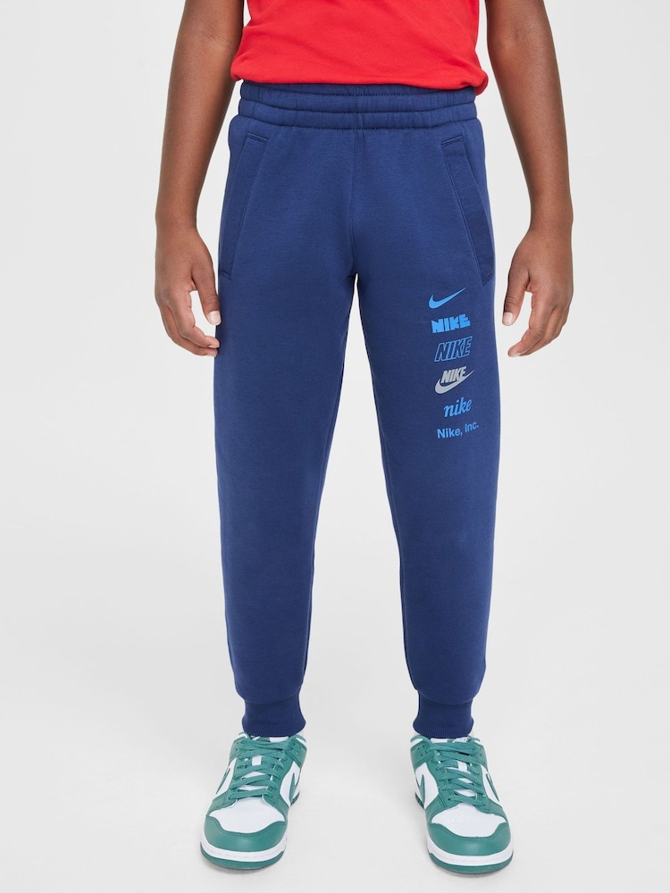 Nike Blue Club Fleece Stack Logo Joggers - Image 1 of 6