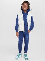 Nike Blue Club Fleece Stack Logo Joggers - Image 3 of 6