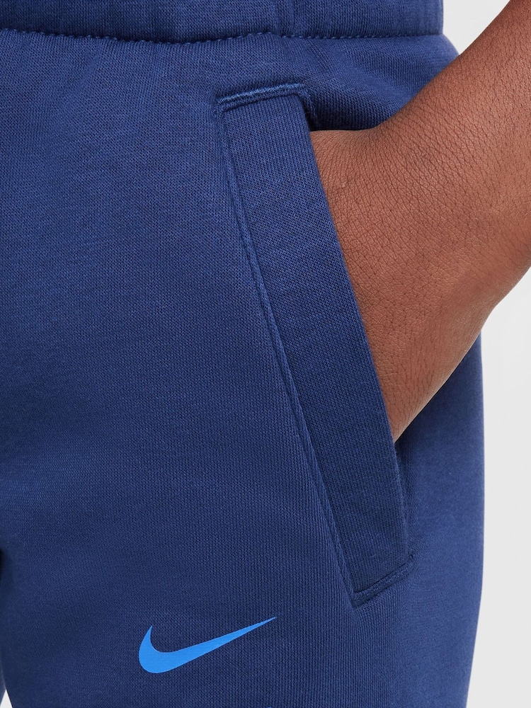Nike Blue Club Fleece Stack Logo Joggers - Image 5 of 6