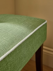 Nina Campbell Carmel Green Ashburn Oak Effect Legs Bench - Image 4 of 7