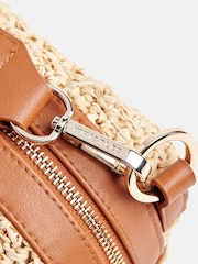 Whistles Nude Straw Bibi Cross-Body Bag - Image 5 of 5