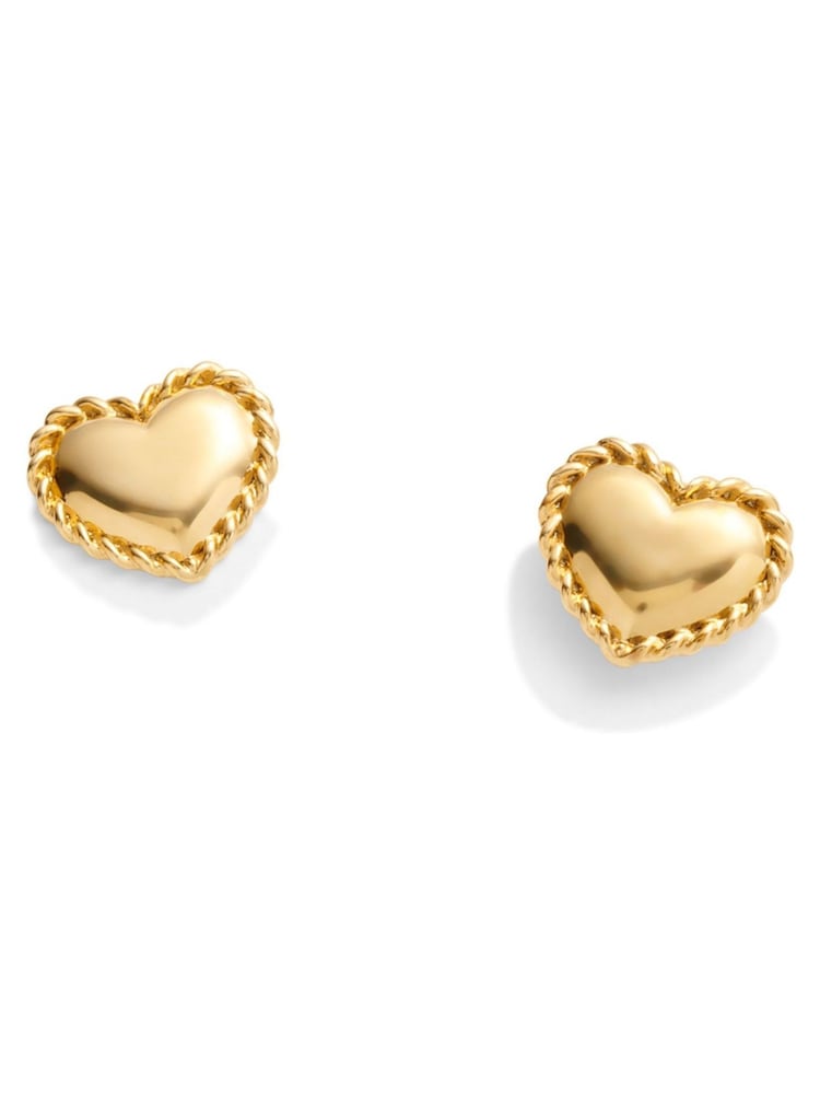 Katie Loxton Gold Tone Love Waterproof Love Heart Stud Earrings - Image 2 of 4