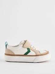 Hvid/grøn - Velcrolukning Chevron Trainers - Billede 2 af 6