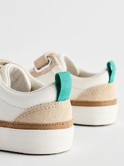 Hvid/grøn - Velcrolukning Chevron Trainers - Billede 3 af 6