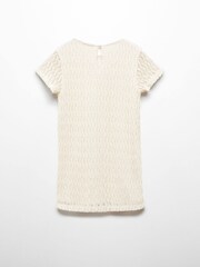 Mango Cream Knit Openwork Sweater - Image 4 of 5