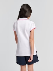U.S. Polo Assn. White Cap Sleeve Girls 100% Cotton Polo Shirt - Image 3 of 7