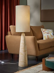 MADE.COM Cream Vince Ceramic Floor Lamp - Image 1 of 6