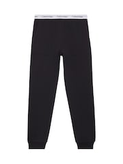 Calvin Klein Black 100% Cotton Logo Cuffed Joggers - Image 1 of 1