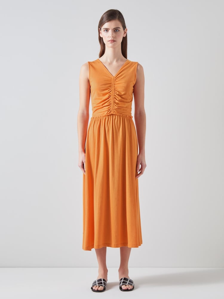LK Bennett Claud Cotton-Lenzing™ Ecovero™ Viscose Blend Dress - Image 1 of 3