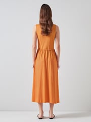 LK Bennett Claud Cotton-Lenzing™ Ecovero™ Viscose Blend Dress - Image 2 of 3