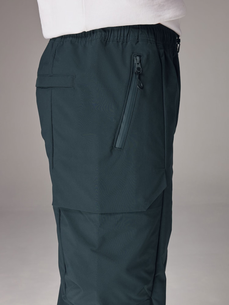 Albastru turcoaz - Pantaloni cargo cu vârf lejer și buzunar Tech Utility - Image 6 of 12