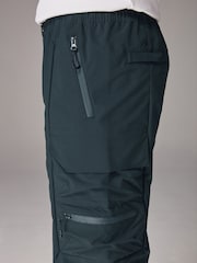 Teal Blue Relaxed Fit Tech Utility Pocket Cargo Trousers - Image 7 of 12