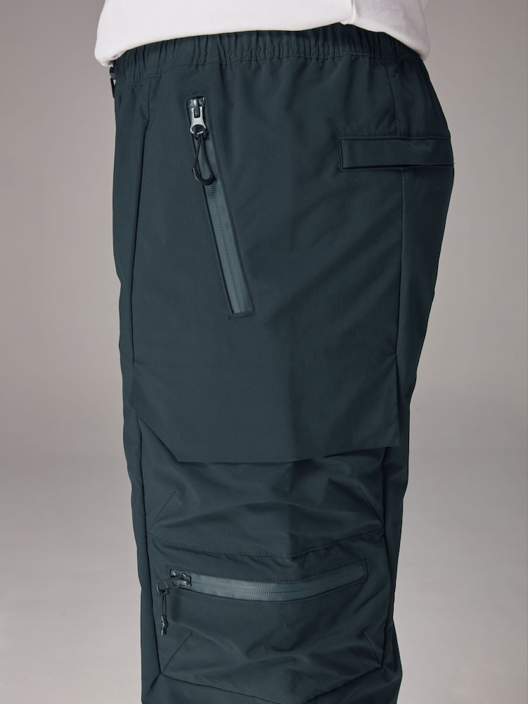 Albastru turcoaz - Pantaloni cargo cu vârf lejer și buzunar Tech Utility - Image 7 of 12
