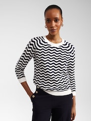 Hobbs Blue 100% Cotton Lulu Jumper - Image 3 of 6