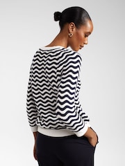 Hobbs Blue 100% Cotton Lulu Jumper - Image 4 of 6