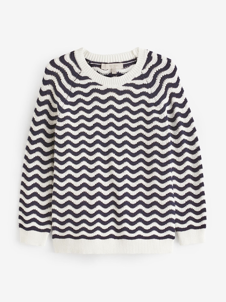 Hobbs Blue 100% Cotton Lulu Jumper - Image 6 of 6